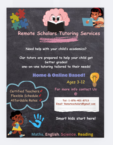 Remote Scholars Tutoring Services Schools Portmore, Spanish Town And Kingston 