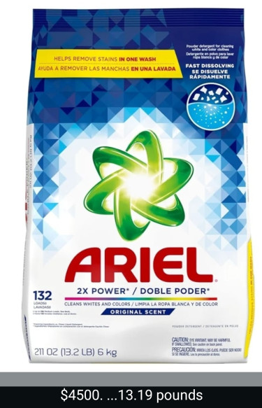 Ariel Powder Detergent  13.19lb