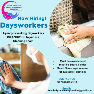Domestic Daysworks Needed Islandwide