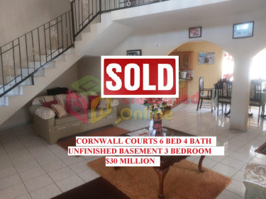CORNWALL COURTS 6 Bedroom BED 4 BATH $30MILLION Houses Montego Bay