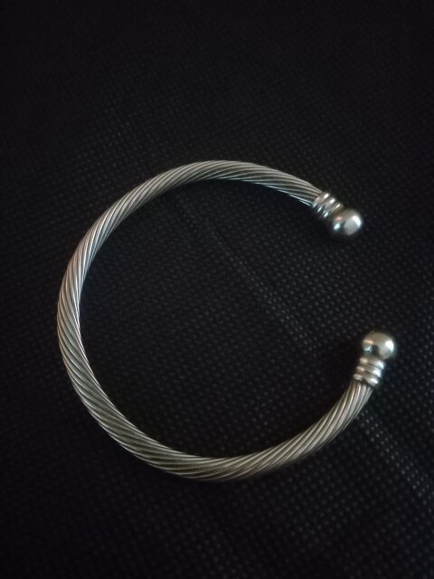 Pure Silver Torque Bangle Bracelet