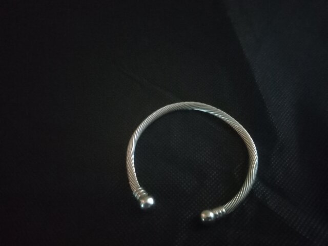 Pure Silver Torque Bangle Bracelet