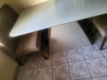 Glass Top Dining Table And 4 Chairs