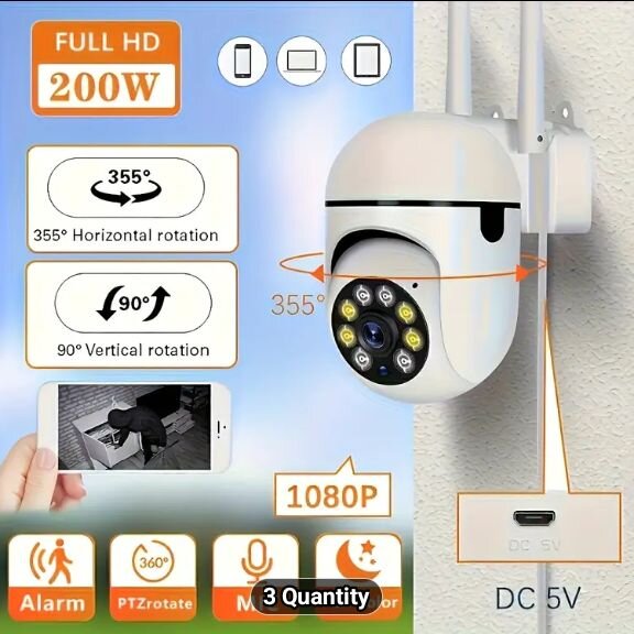 360° WiFi Smart Security Cameras]