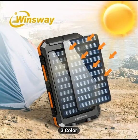 Solar Power Bank (10000mAh) Snap Design