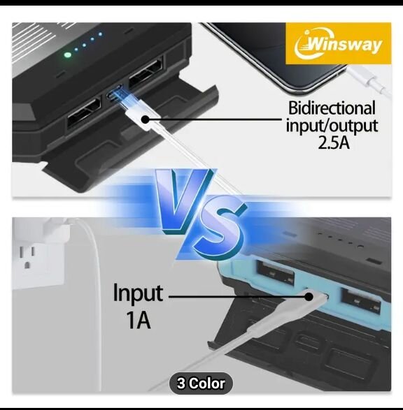 Solar Power Bank (10000mAh) Snap Design