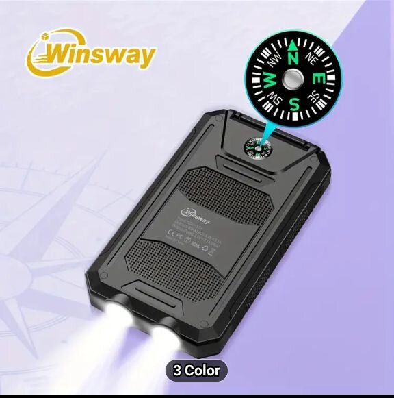 Solar Power Bank (10000mAh) Snap Design
