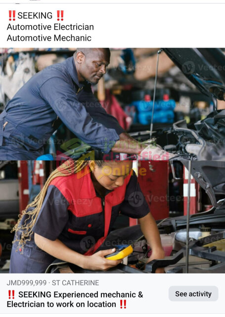 Experienced Automotive Mechanic Full Time Jobs Old Harbour