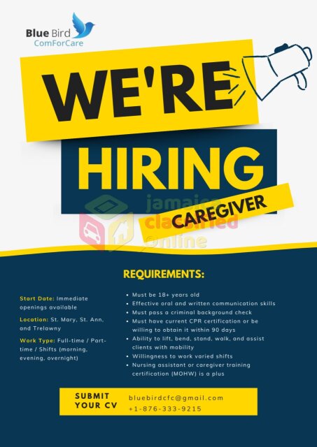 Live-in P/N Or Geriatric Caregiver Full Time Jobs Free Hill