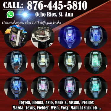Universal Crystal LED Shift Gear Knobs Auto Accessories Exchange, Ocho Rios