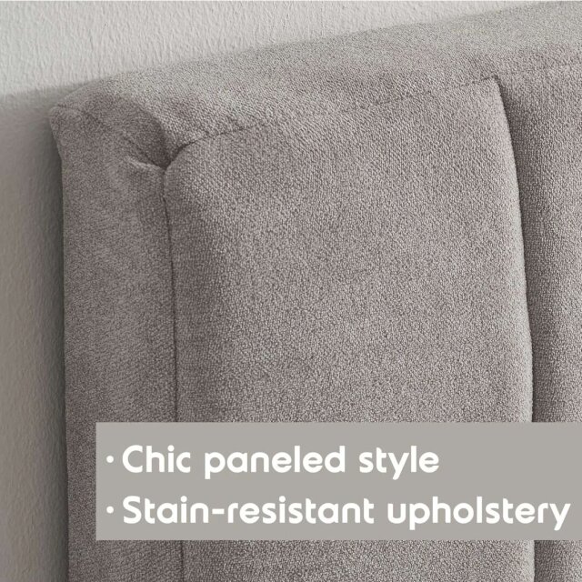 Upholstered Headboard (Full/double, Silver)