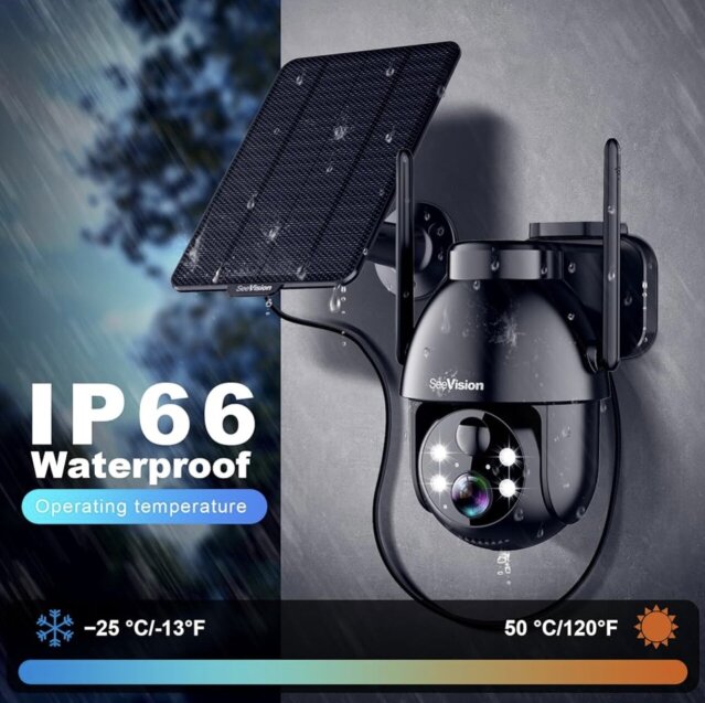SeeVision ZY-C8 Wireless Solar Security Camera Smart Home & Surveillance Kingston