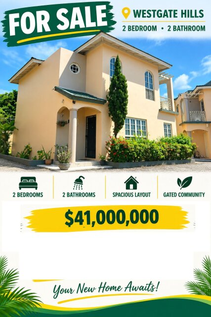2 Bedrooms 2 Baths Westgate $41 Million Houses Montego Bay