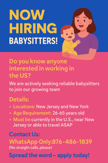 Caregivers And Babysitters Needed In The US 