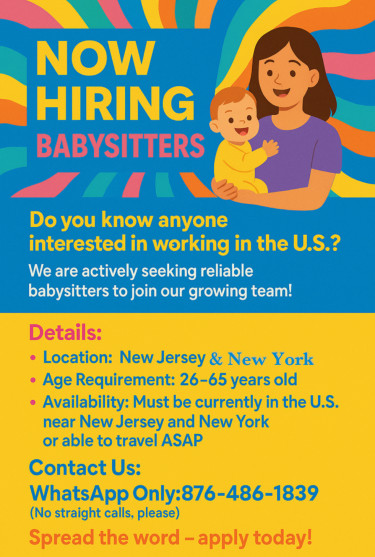 Caregivers And Babysitters Needed In The US 