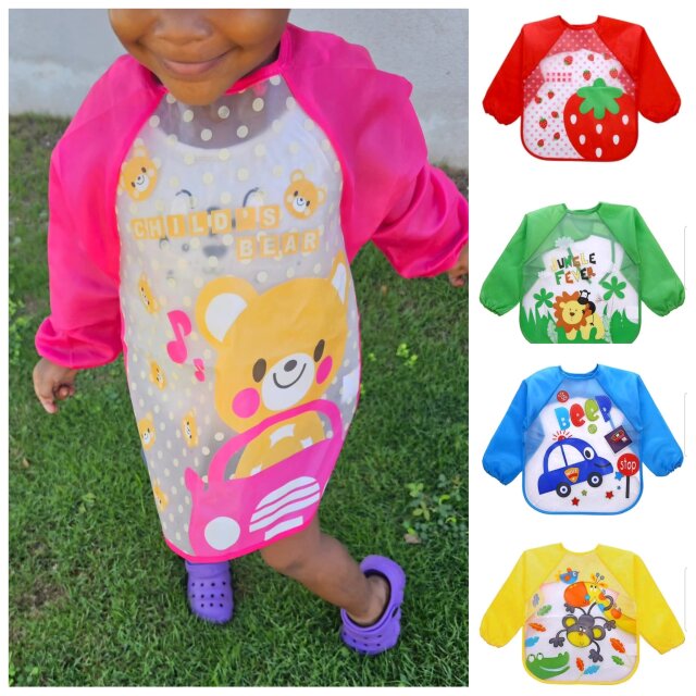 Toddler Apron For Eating/Painting Kids Clothes Idlandwide