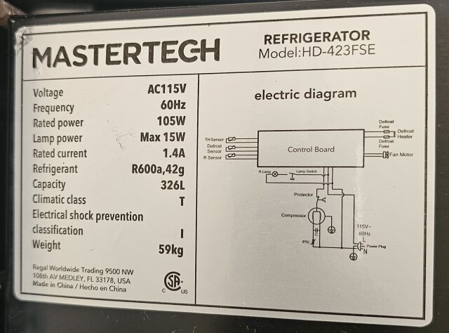 Mastertech 11.5 Cu.Ft. Refrigerator HD-423FSE Refrigerators Liguanea