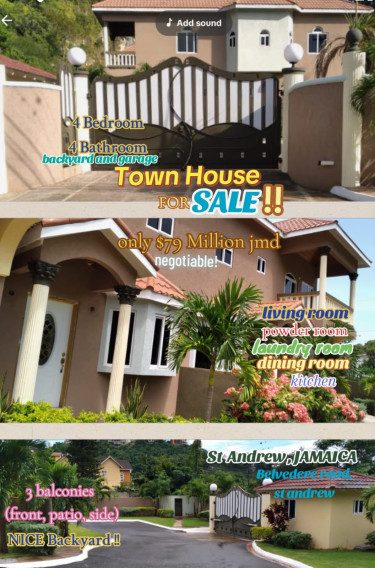 4 Bedroom 4 Bathroom Town House Gated Community Townhouses Belvedere Road, Red Hills Area