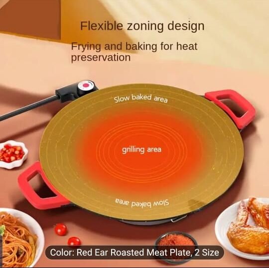 Electric Frying Pan,Smokeless Nonstick Food Cooker