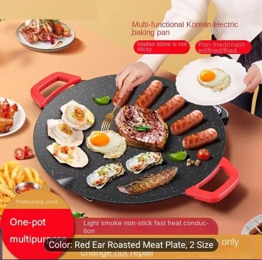Electric Frying Pan,Smokeless Nonstick Food Cooker