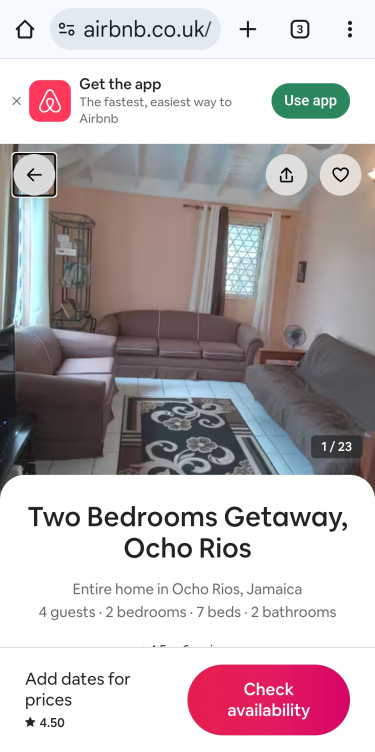 Furnished Two Bedrooms In Ocho Rios Airbnb & Hotels Ocho Rios