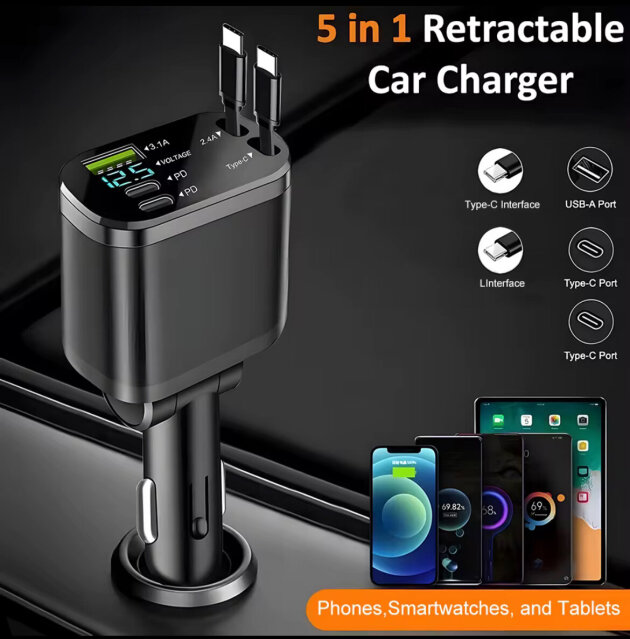Car Charger 5 In 1 Other Market Kingston