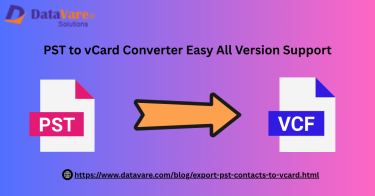 PST To VCard Converter Easy All Version Support Software Development New York City United States