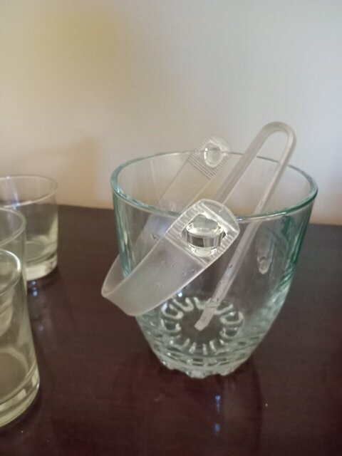 12 Drinking Glasses And Glass Bucket (NEW)