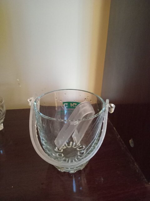 12 Drinking Glasses And Glass Bucket (NEW)