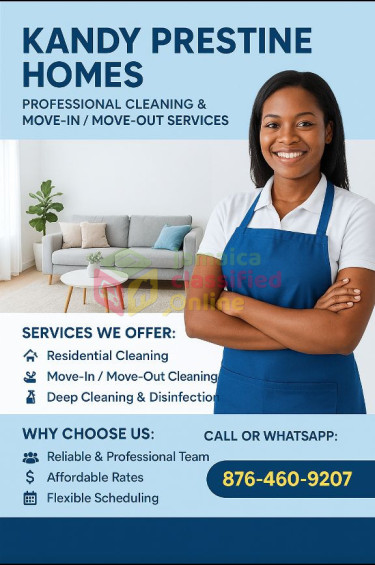 Cleaning Services House Keeping Services Montegobay, Hopewell And Falmouth 