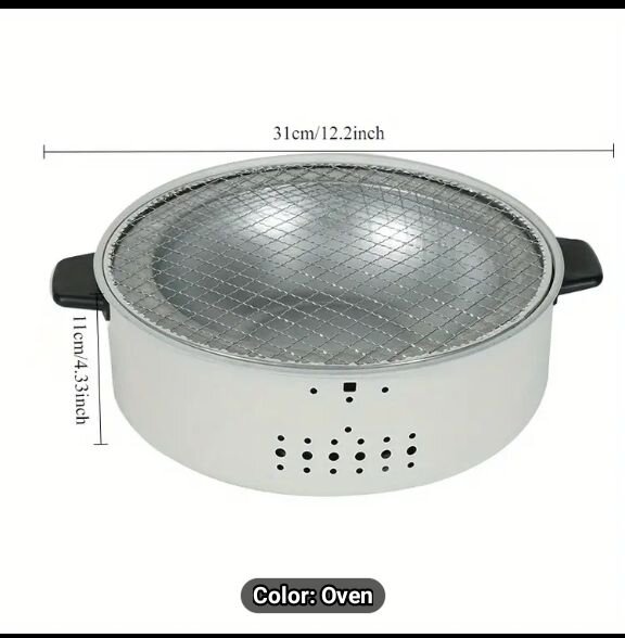 Portable Barbecue Grill Round Charcoal Stove