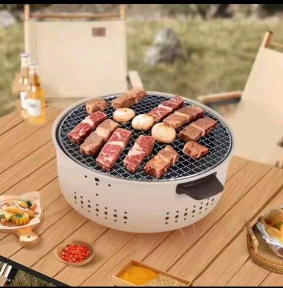 Portable Barbecue Grill Round Charcoal Stove