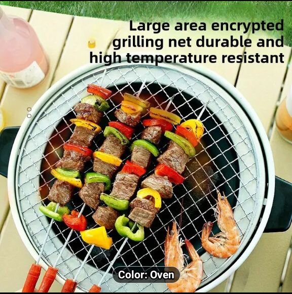 Portable Barbecue Grill Round Charcoal Stove