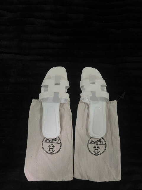 Hermes White Sandals