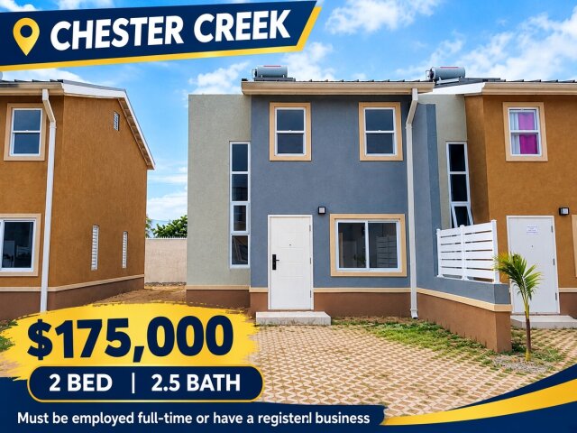 CHESTER CREEK 2 Bedrooms 2.5 Baths JMD 175K Houses PORTMORE