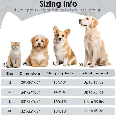 Dog & Cat Bed For Indoor Cats, 20in Calming Donut 