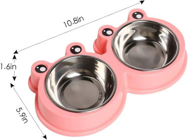 Stainless Steel Pet Bowls Double Food & Water Bowl