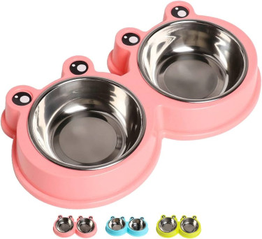Stainless Steel Pet Bowls Double Food & Water Bowl Pet Accessories Stony Hill P.O.