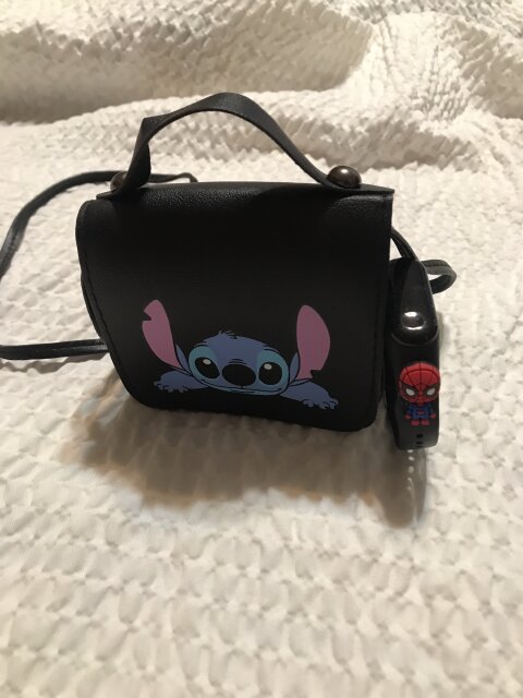 Stitch Cartoon Girl Bag And Watch Any Age