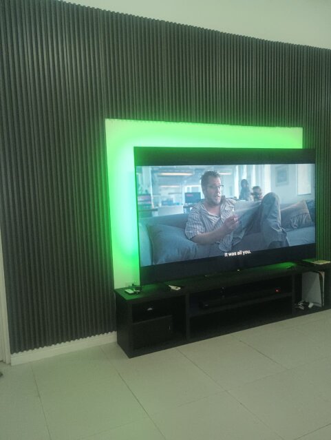 Modern TV Unit With PVC Panel Walls Entertainment Centers Kingston