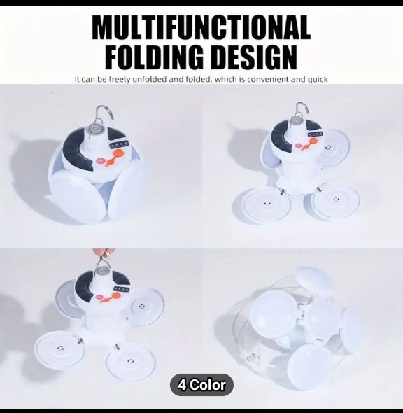 Portable Rechargeable Solar Light With Hook