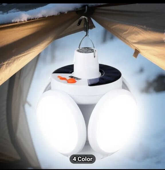 Portable Rechargeable Solar Light With Hook