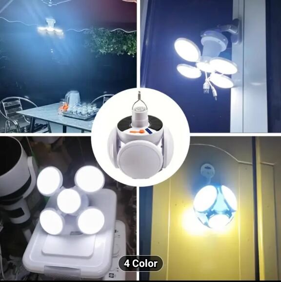 Portable Rechargeable Solar Light With Hook