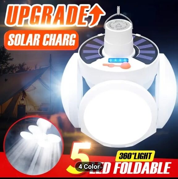 Portable Rechargeable Solar Light With Hook Decorations Portmore