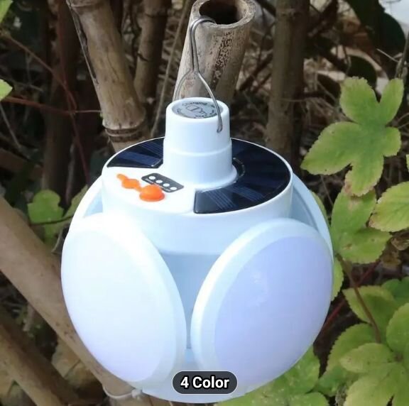 Portable Rechargeable Solar Light With Hook