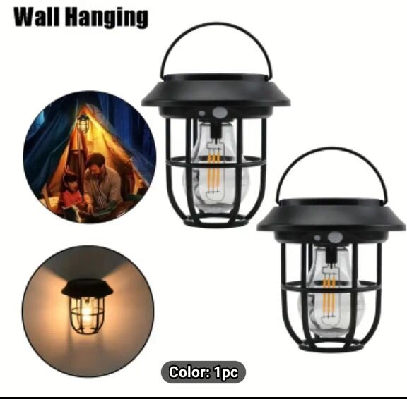 Portable Rechargeable Solar Light With Hook