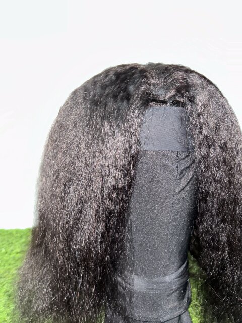 OQ Hair Headband Wig Human Hair Kinky Straight Women's Clothes Half Way Tree
