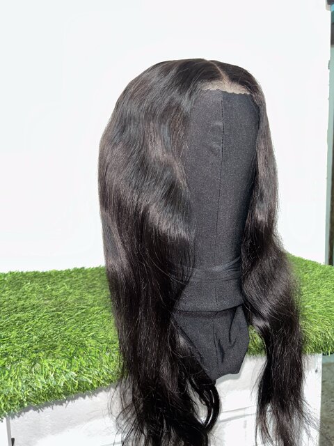 Straight Glueless Wigs Human Hair Women's Clothes Half Way Tree