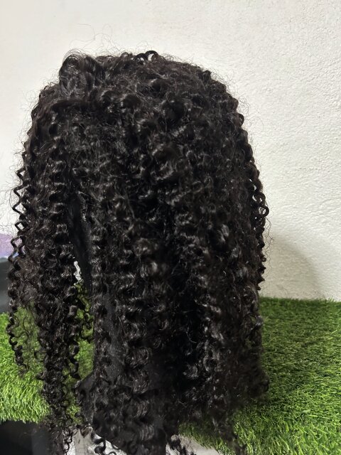 OQ Hair Afro Curly Half Wig Human Hair