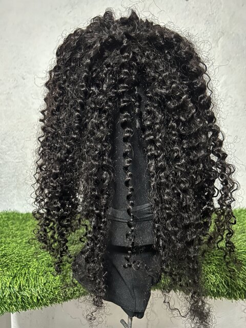 OQ Hair Afro Curly Half Wig Human Hair